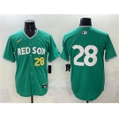 Men's Boston Red Sox #28 Kristian Campbell Green 2025 City Connect Limited Stitched Baseball Jersey