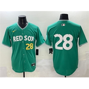 Men's Boston Red Sox #28 Kristian Campbell Green 2025 City Connect Limited Stitched Baseball Jersey