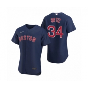 Men's Boston Red Sox #34 David Ortiz Nike Navy Authentic 2020 Alternate Jersey