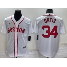 Men's Boston Red Sox #34 David Ortiz White Stitched MLB Cool Base Nike Jersey