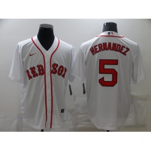 Men's Boston Red Sox #5 Enrique Hernandez Nike White Game Jersey