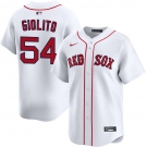 Men's Boston Red Sox #54 Lucas Giolito White 2024 Home Limited Stitched Baseball Jersey