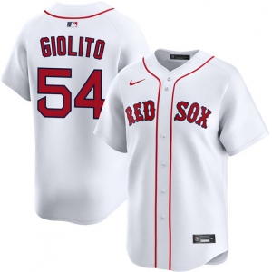 Men's Boston Red Sox #54 Lucas Giolito White 2024 Home Limited Stitched Baseball Jersey