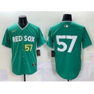 Men's Boston Red Sox #57 Greg Weissert Green 2025 City Connect Limited Stitched Baseball Jersey