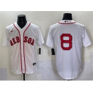 Men's Boston Red Sox #8 Carl Yastrzemski White Cool Base Stitched Baseball Jersey
