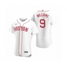 Men's Boston Red Sox #9 Ted Williams Nike White Authentic 2020 Alternate Jersey