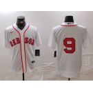 Men's Boston Red Sox #9 Ted Williams White Cool Base Stitched Jersey