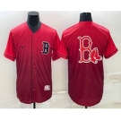 Men's Boston Red Sox Big Logo Nike Red Fade Stitched Jersey