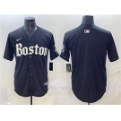 Men's Boston Red Sox Blank Black Gothic Vapor Limited Stitched Baseball Jersey