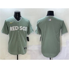 Men's Boston Red Sox Blank Green 2025 City Connect Limited Stitched Baseball Jersey