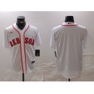 Men's Boston Red Sox Blank White Cool Base Stitched Jersey