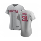 Men's Nike Boston Red Sox #31 Austin Brice Gray Road 2020 Authentic Team Baseball Jersey