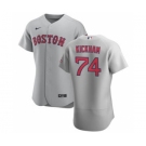 Men's Nike Boston Red Sox #74 Mike Kickham Gray Road 2020 Authentic Team Baseball Jersey