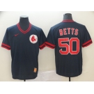 Men's Nike Majestic Boston Red Sox #50 Mookie Betts Navy Blue M&N MLB Jersey