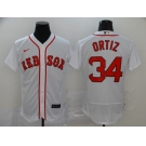 Nike Men's Boston Red Sox #34 David Ortiz White Home Flex Base Authentic Collection Baseball Jersey