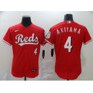 Men Cincinnati Reds #4 AKIYAMA Nike Red Authentic 2020 Alternate Jersey