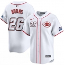 Men's Cincinnati Reds #26 Chase Burns White 2025 Speedway Classic Home Limited Stitched Baseball Jersey