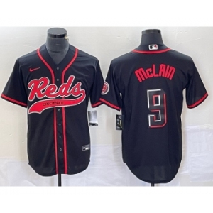Men's Cincinnati Reds #9 Matt McLain Black 2023 City Connect Cool Base Stitched Jersey