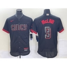 Men's Cincinnati Reds #9 Matt McLain Black 2023 City Connect Flex Base Stitched Jersey