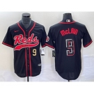 Men's Cincinnati Reds #9 Matt McLain Number Black 2023 City Connect Cool Base Stitched Jersey