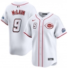 Men's Cincinnati Reds #9 Matt McLain White 2025 Speedway Classic Home Limited Stitched Baseball Jersey
