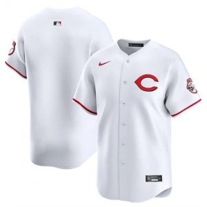 Men's Cincinnati Reds Blank White 2025 Home Limited Stitched Baseball Jersey