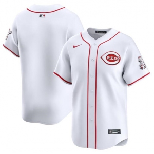 Men's Cincinnati Reds Blank White Home Limited Baseball Stitched Jersey