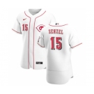 Men's Nike Cincinnati Reds #15 Nick Senzel White Home 2020 Authentic Player Baseball Jersey