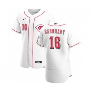 Men's Nike Cincinnati Reds #16 Tucker Barnhart White Home 2020 Authentic Player Baseball Jersey