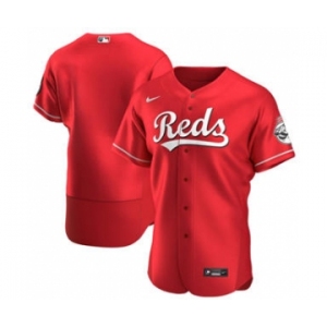 Men's Nike Cincinnati Reds 2020 Scarlet Authentic Alternate Team Baseball Jersey