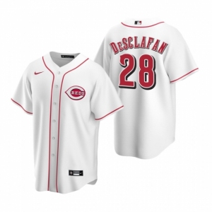 Men's Nike Cincinnati Reds #28 Anthony DeSclafani White Home Stitched Baseball Jersey