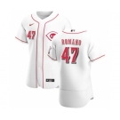 Men's Nike Cincinnati Reds #47 Sal Romano White Home 2020 Authentic Player Baseball Jersey