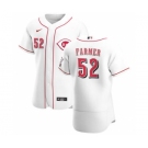 Men's Nike Cincinnati Reds #52 Kyle Farmer White Home 2020 Authentic Player Baseball Jersey