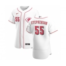 Men's Nike Cincinnati Reds #55 Robert Stephenson White Home 2020 Authentic Player Baseball Jersey