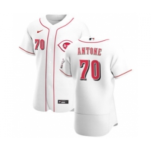 Men's Nike Cincinnati Reds #70 Tejay Antone White Home 2020 Authentic Player Baseball Jersey