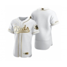 Men's Nike Cincinnati Reds Blank White 2020 Authentic Golden Edition Baseball Jersey