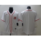 Men's Nike Cincinnati Reds Blank White Cool Base Home Stitched Baseball Jersey