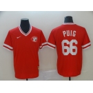 Men's Nike Majestic Cincinnati Reds #66 Yasiel Puig Red M&N MLB Jersey