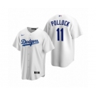 Los Angeles Dodgers #11 A.J. Pollock Nike White Replica Home Jersey