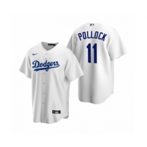 Los Angeles Dodgers #11 A.J. Pollock Nike White Replica Home Jersey