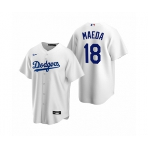 Los Angeles Dodgers #18 Kenta Maeda Nike White Replica Home Jersey