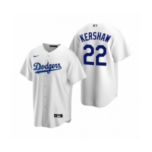 Los Angeles Dodgers #22 Clayton Kershaw Nike White Replica Home Jersey