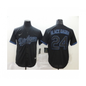 Los Angeles Dodgers #24 Kobe Bryant Black Shadow 2020 Cool Base jerseys2