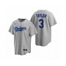 Los Angeles Dodgers #3 Chris Taylor Nike Gray Replica Alternate Jersey