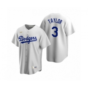 Los Angeles Dodgers #3 Chris Taylor Nike White Cooperstown Collection Home Jersey