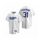 Los Angeles Dodgers #31 Joc Pederson Nike White Replica Home Jersey