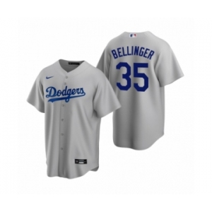 Los Angeles Dodgers #35 Cody Bellinger Nike Gray Replica Alternate Jersey