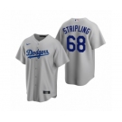 Los Angeles Dodgers #68 Ross Stripling Nike Gray Replica Alternate Jersey