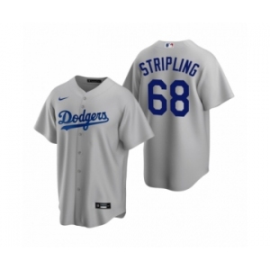 Los Angeles Dodgers #68 Ross Stripling Nike Gray Replica Alternate Jersey