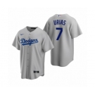 Los Angeles Dodgers #7 Julio Urias Nike Gray Replica Alternate Jersey